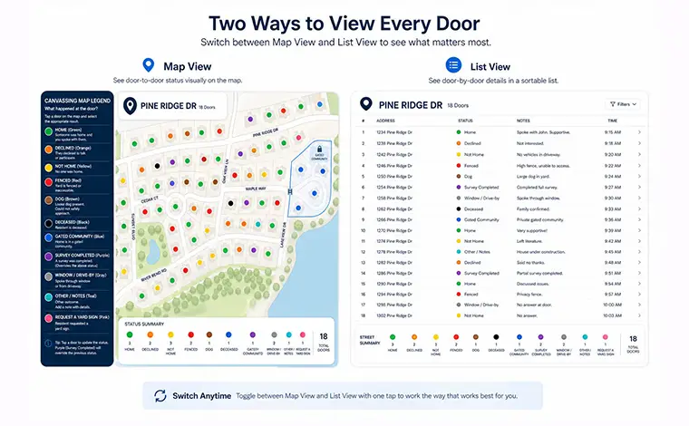 Canvass map